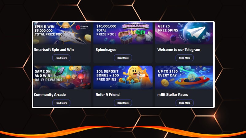 mBitCasino bonuses